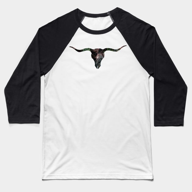 Web Head Longhorn v3.2 Baseball T-Shirt by AJ Leibengeist